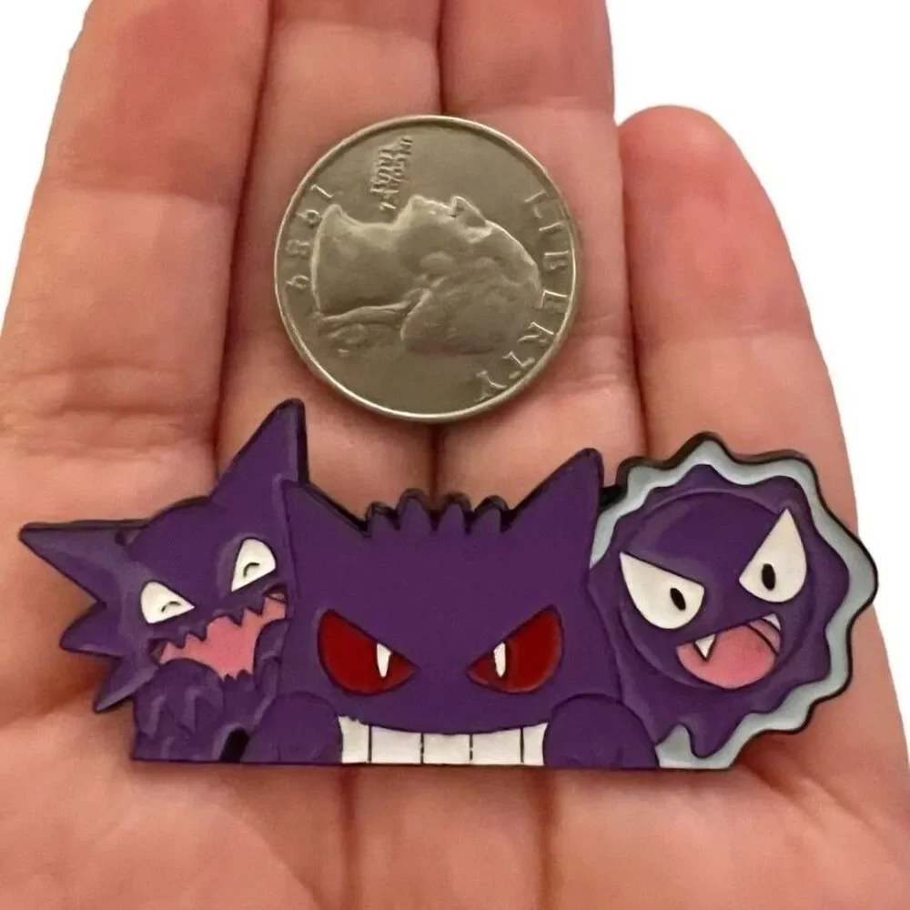 Pokemon Cute Ghosts Type Haunter Gengar Ghastly Enamel Pin